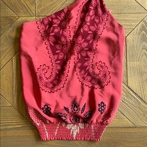 Matty M silk one shoulder strap tank